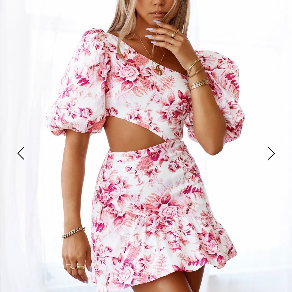 Hello Molly Pink and White Floral Dress